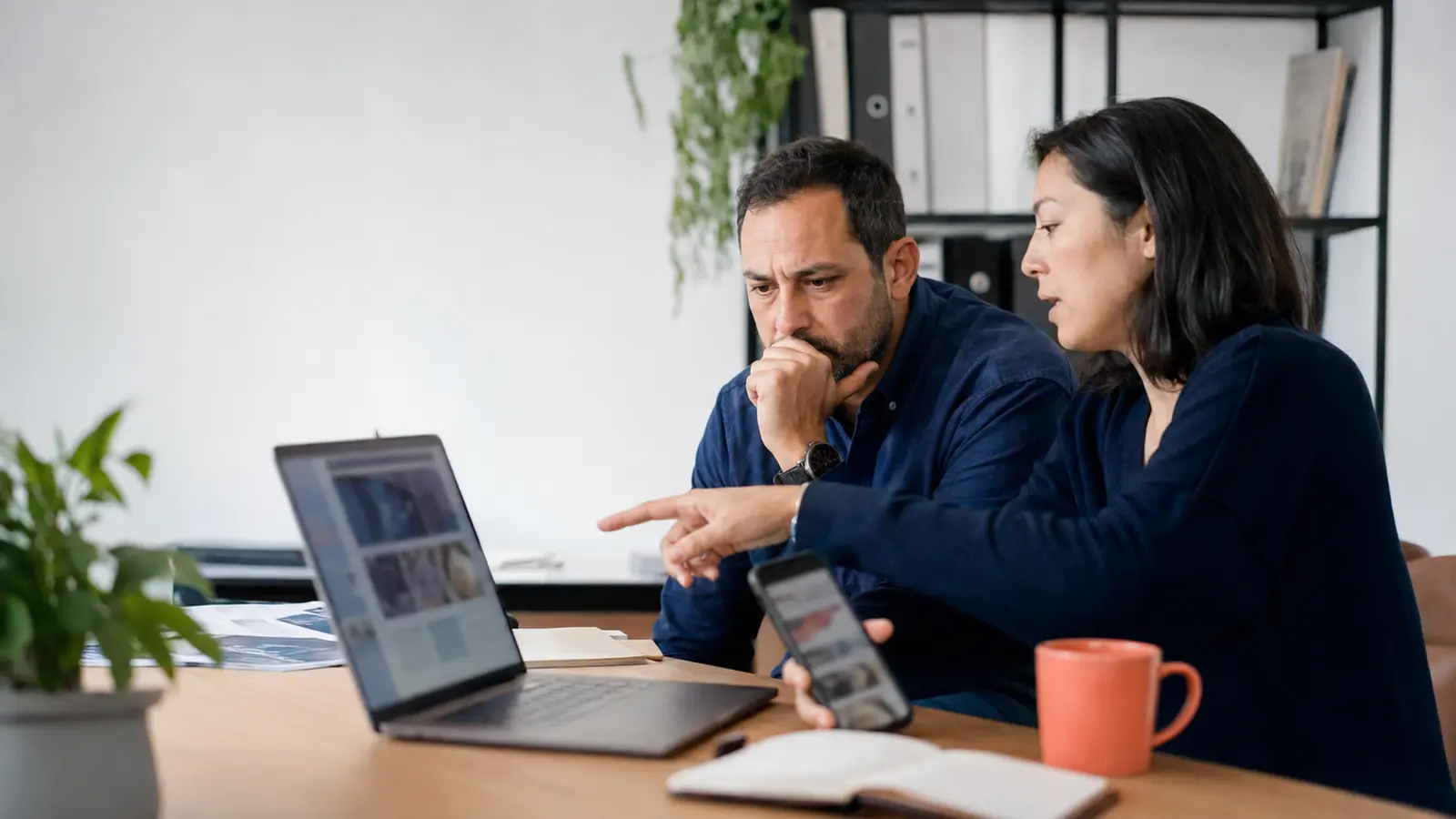 Business owner frustrated by an outdated website that does not generate enquiries