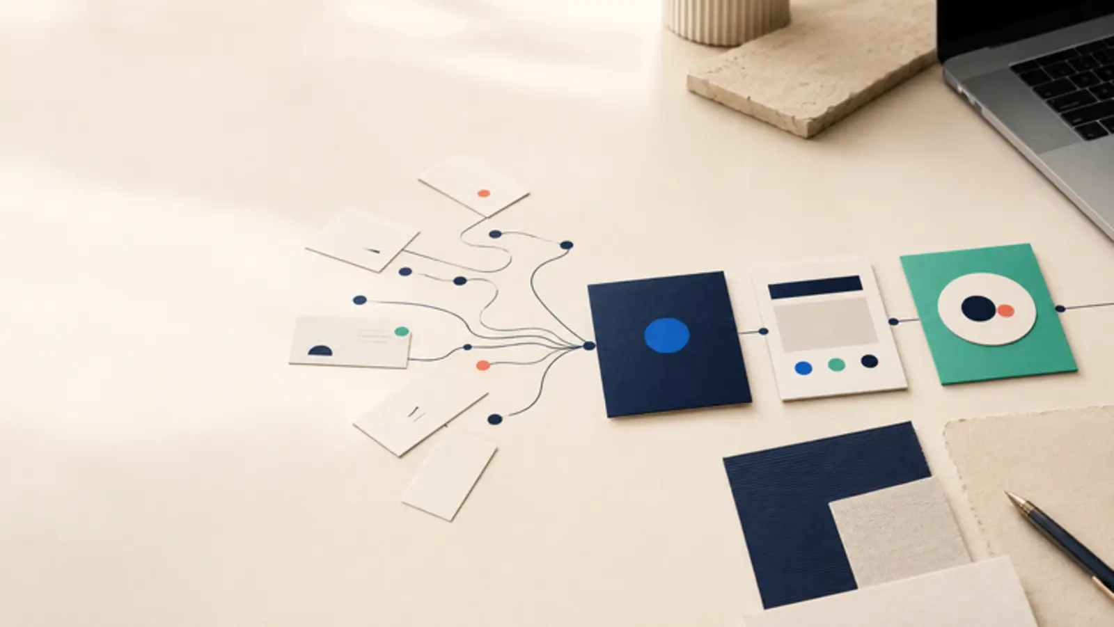 Page and signal map organized before visual design